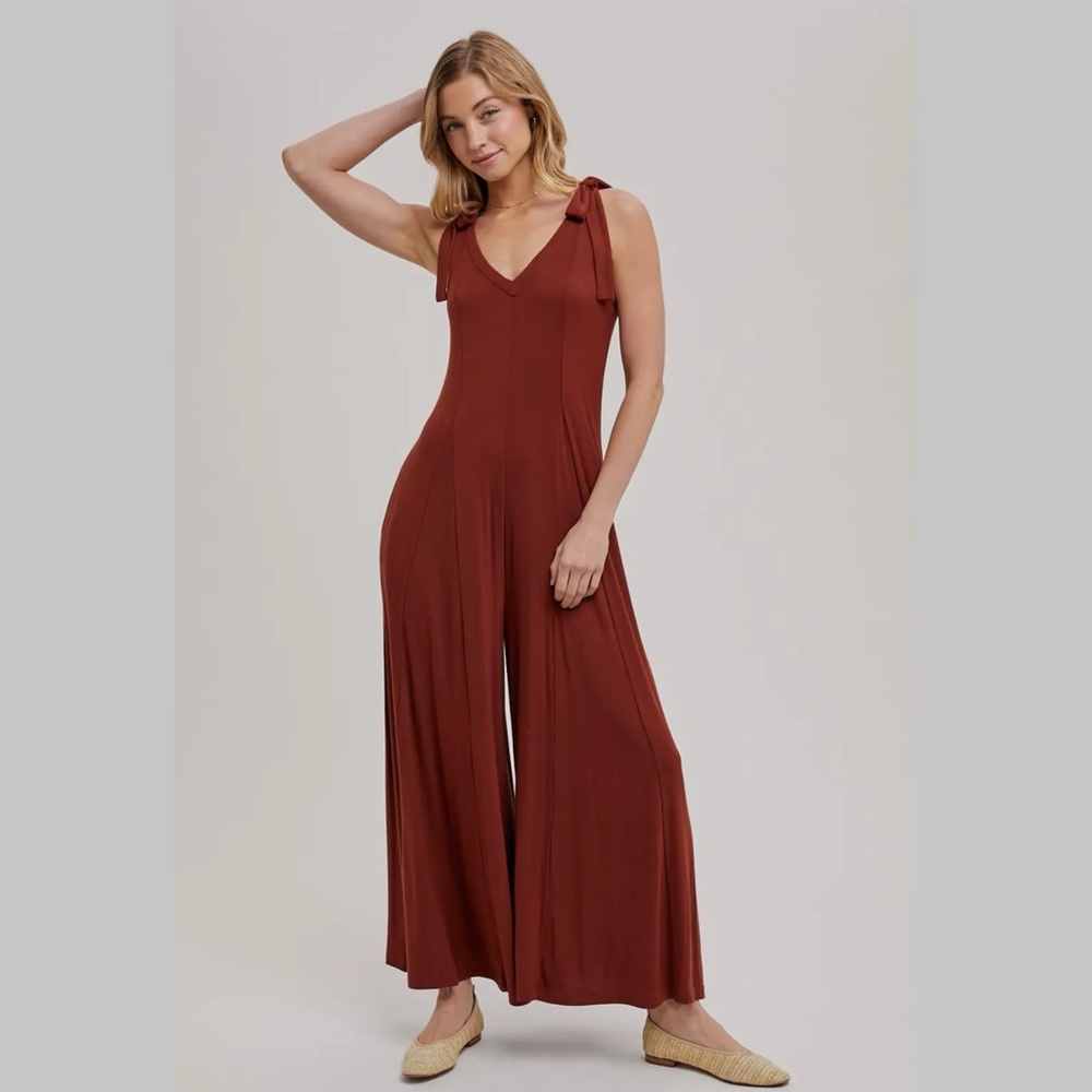 Comfy Rust Jumpsuit